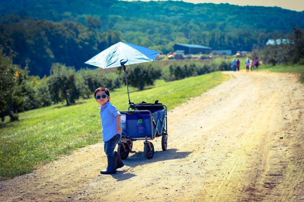 Pulling the DIY Kid Utility Wagon