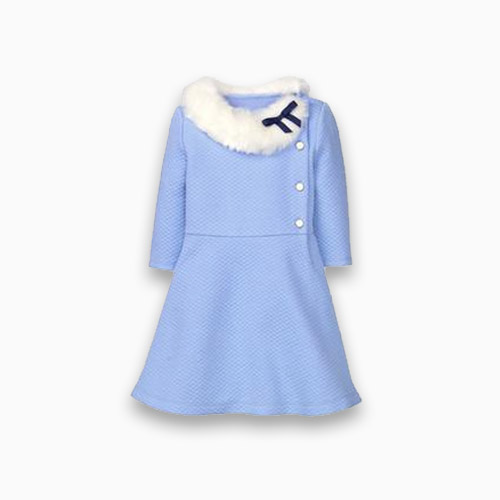 Faux Fur Quilted Dress