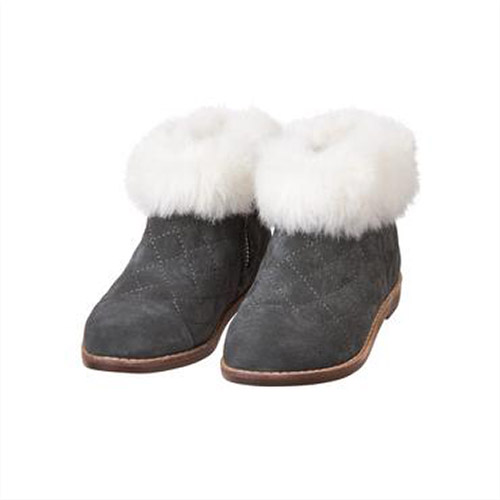 jaj faxu fur trim bootie