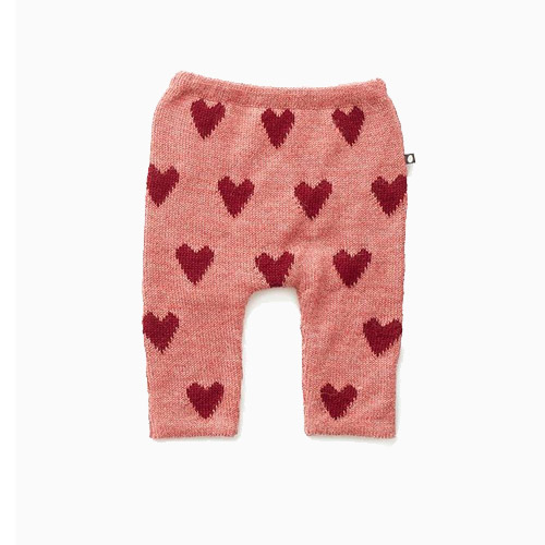 Oeuf Hammer Pants-Rose/Red Hearts