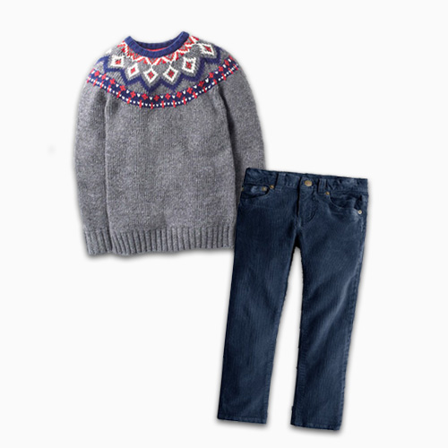 Boden Chunky Fair Isle Crew Sweater