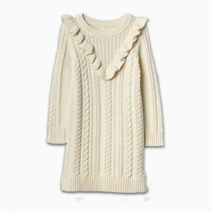 Gap Cable Knit Ruffle Sweaterdress - Bash & Co.