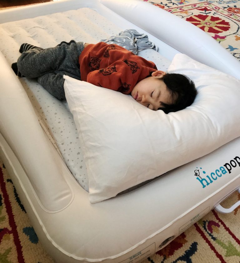 Hiccapop Inflatable Bed Review Best Kids' Travel Bed Bash & Co.
