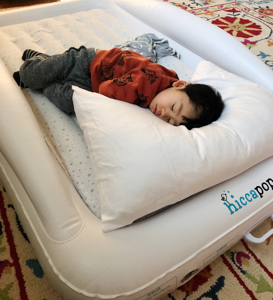 Hiccapop Inflatable Bed Review Best Kids Travel Bed Bash Co