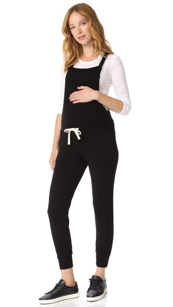 Monrow Maternity Drawstring Overalls