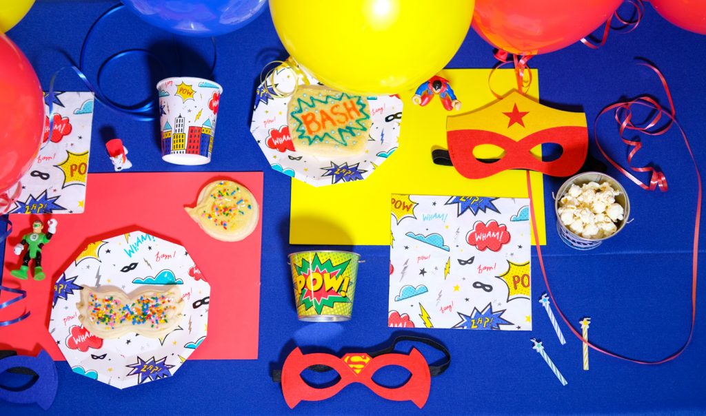 Superhero Tablescape And Cookies