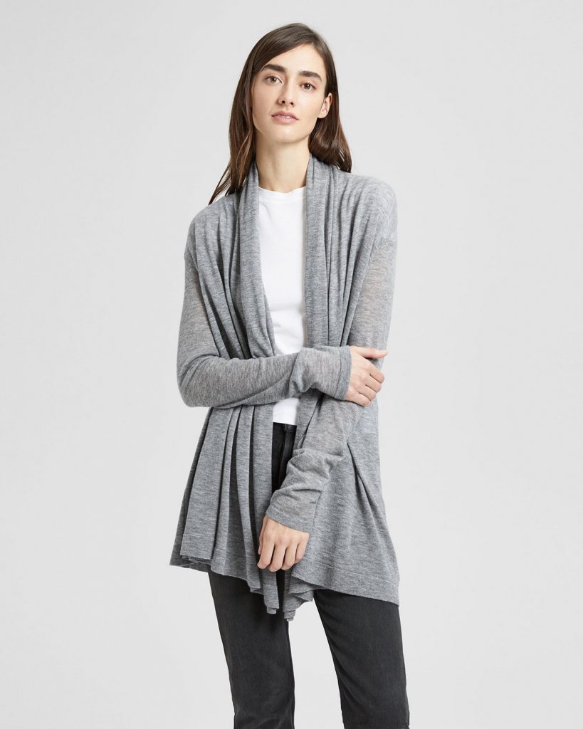 Theory Cashmere Open Front Cardigan