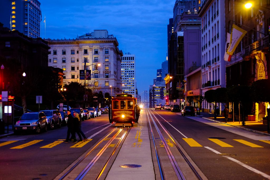 San Francisco Travel With Kids - Nightime Trolley Ride