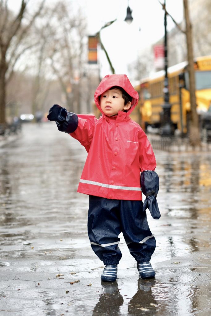 little girl rain boots and coat