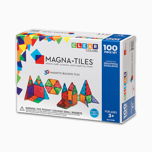 Magna Tiles 100 Piece Clear Colors Set The Original Magnetic Building Tiles 1